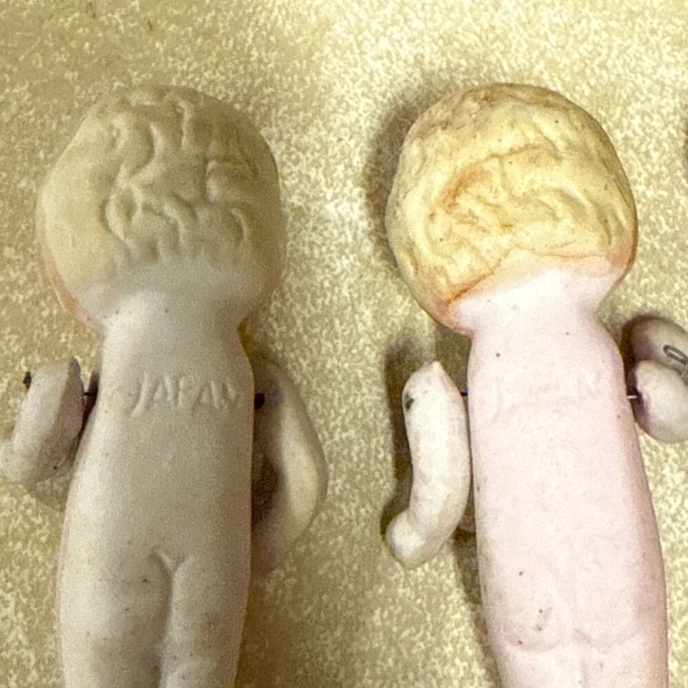Vintage Occupied Japan Bisque Porcelain Doll Dolls Mini Figurines Jointed Lot 5 - Picture 9 of 14